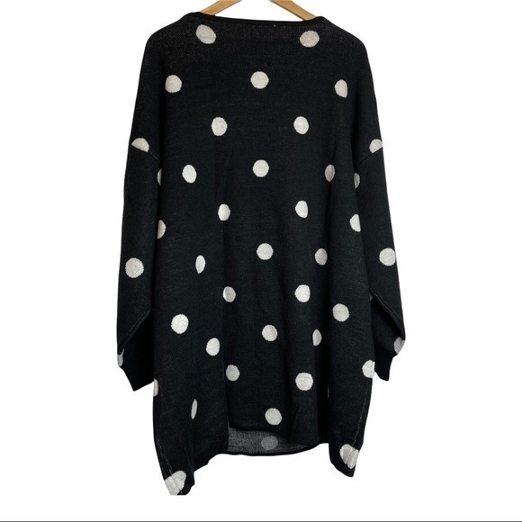Eloquii Black White Polka Dot Sweater Size 26/28 - Picture 5 of 9